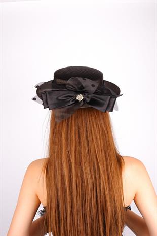 الجملة قبعة الزفاف الفوال الأسود ميلا تول الزفاف التبعي