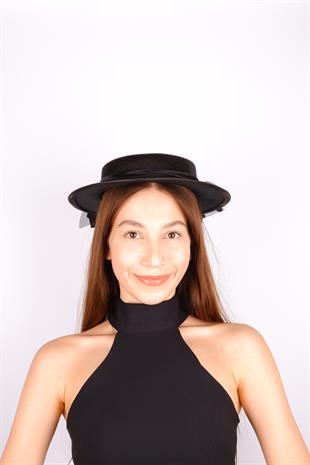 Black Voile Wedding Hat Mila Tulle Bridal Accessory