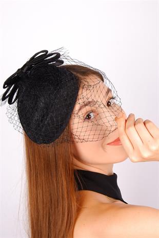 الجملة قبعة الزفاف الفوال الأسود ميلانو تول الزفاف التبعي