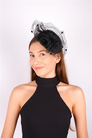 Black Voile Wedding Hat Milne Tulle Bridal Accessory
