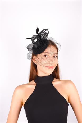 الجملة قبعة الزفاف الفوال الأسود الأمصال الرباط الزفاف التبعي