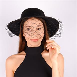 الجملة قبعة الزفاف الفوال الأسود فيرا ملحقات الزفاف تول
