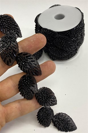 أسود ورقة نمط الحديد على الشريط زين الحجر