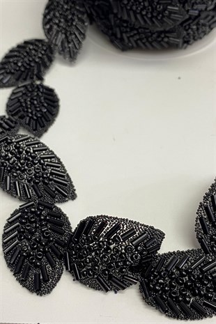 أسود ورقة نمط الحديد على الشريط زين الحجر