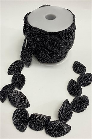 أسود ورقة نمط الحديد على الشريط زين الحجر