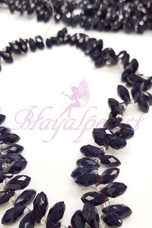 Siyahımsı Mor Dizi Damla Kristal