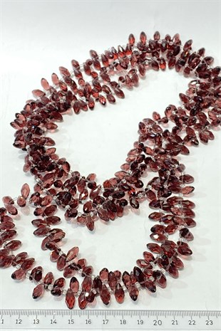 Soft Mürdüm Damla Kristal Boncuk