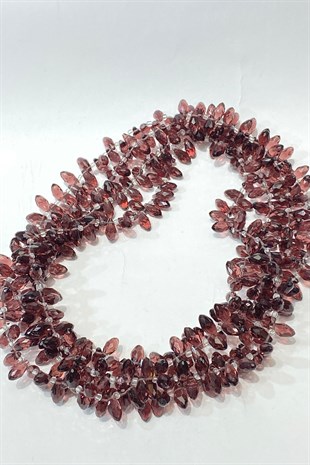 Soft Mürdüm Damla Kristal Boncuk