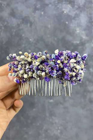 Şoklanmış Cipso Çiçekli Gelin Aksesuarı Saç Tokası