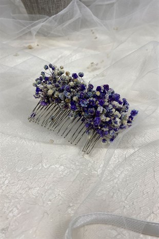 Şoklanmış Cipso Çiçekli Gelin Aksesuarı Saç Tokası