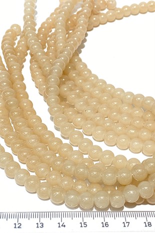 Somon Desenli Dizi Cam Boncuk 8 mm