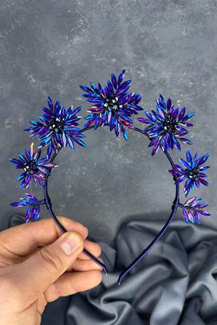 Yıldız Taş Detaylı Gelin Tacı Kına Gecesi ve Düğün İçin Saç Aksesuarı