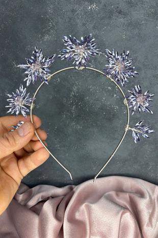 Yıldız Taş Detaylı Gelin Tacı Kına Gecesi ve Düğün İçin Saç Aksesuarı