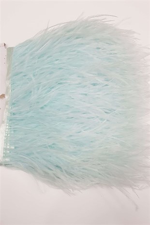 Water Green Ostrich Feather 1 mt