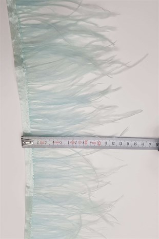 Water Green Ostrich Feather 1 mt