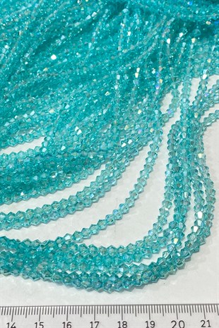 Su Yeşili Pramit Dizi Kristal Boncuk 4 mm