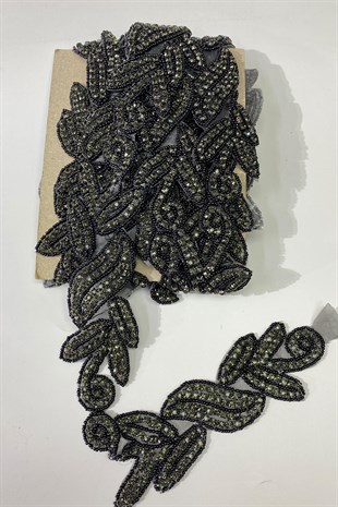 Waterway Patterned Stone Strip Applique Anthracite Color