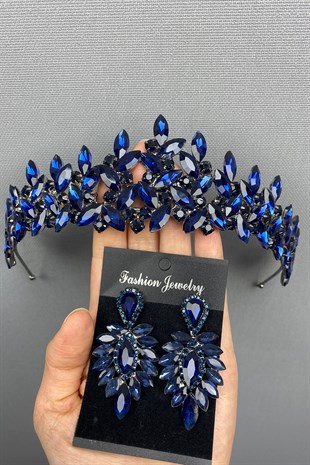 Subra Gelin Kına Tacı ve Küpe Seti