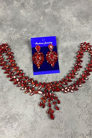 Sultan Pediment Bridal Henna Hair Accessory And Earring Set