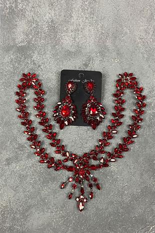 Sultan Model Forehead Bridal Henna Hair Accessory And Earring Set