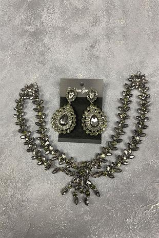 Sultan Model Forehead Bridal Henna Hair Accessory And Earring Set