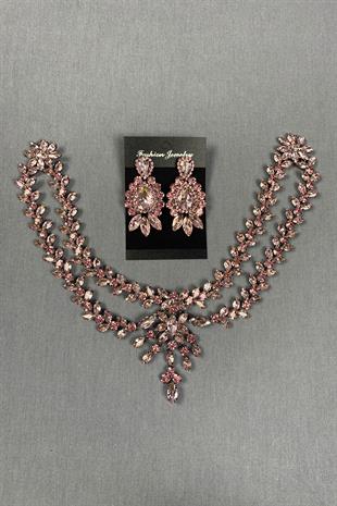 Sultan Stone Pediment Bridal Henna Hair Accessory and Drop Shuttle Earrings