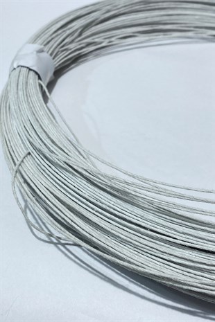 Taç Ve Çiçek Teli-İp Sargılı Metal Tel 1 mm 10 Metre