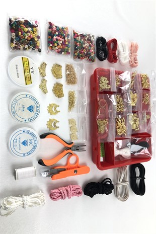 Takı Yapım Malzemesi Ahşap Boncuklu Set