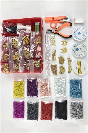 Takı Yapım Malzemesi Kum Boncuk Seti