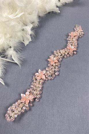 إكسسوارات شعر الزفاف والحجاب المرصعة بالكريستال الزهري