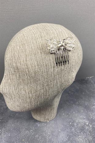 Stone Patterned Lida Comb Bridal Hair Clip