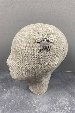 Stone Patterned Lida Comb Bridal Hair Clip