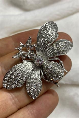 رجم فستان الفراشة طوق بروش Aksesaur