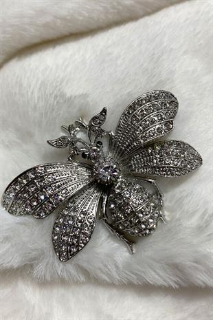 رجم فستان الفراشة طوق بروش Aksesaur