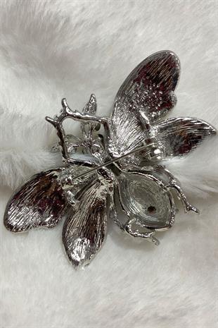 رجم فستان الفراشة طوق بروش Aksesaur