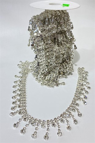 شريط الإكسسوار المكسو بالحجر مزين بالحجر 1 متر