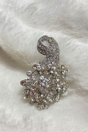 بروش طوق فستان الطاووس