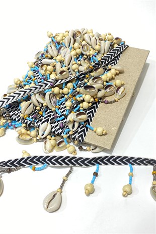 Tazı Boncuklu Saçak Şerit Aksesuar