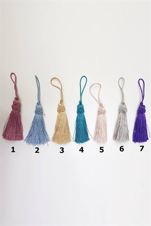 Tekli Örgülü Topuzlu Püskül 7cm