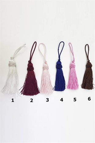 Örgülü Topuzlu Tekli Püskül 7cm