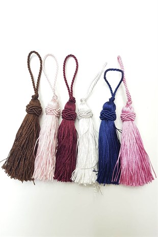 Örgülü Topuzlu Tekli Püskül 7cm