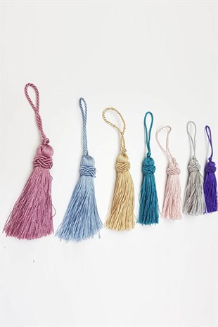 Tekli Örgülü Topuzlu Püskül 7cm