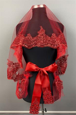 Telkari İşlemeli Gelin Kına Duvağı Yüz Örtüsü