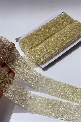 Ten Rengi Ütüyle Yapışan Şerit Taş Boncuk 4 Cm