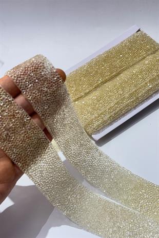 Ten Rengi Ütüyle Yapışan Şerit Taş Boncuk 4 Cm