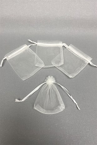 Rosary Size Transparent Tulle Pouch 100 Pieces (7*9cm)