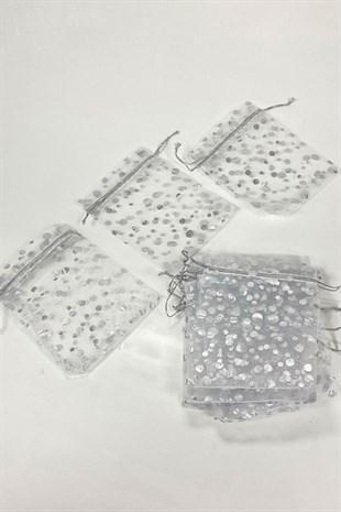 Tesbih Boy Tül Kese 25 Adet 9*12