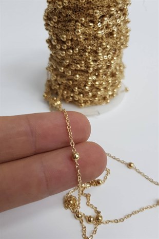 Top Metalli Pirinç Zincir (1 mt )