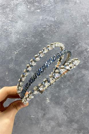 الجملة 3 صفوف تصميم خاص الزفاف تاج الشعر التبعي