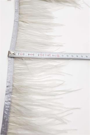 الجملة ريش نعام رمادي فاتح 1 متر